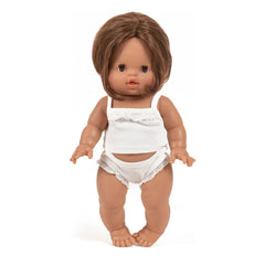 Muñeca Leopoldine de Minikane con conjunto de punto acanalado
