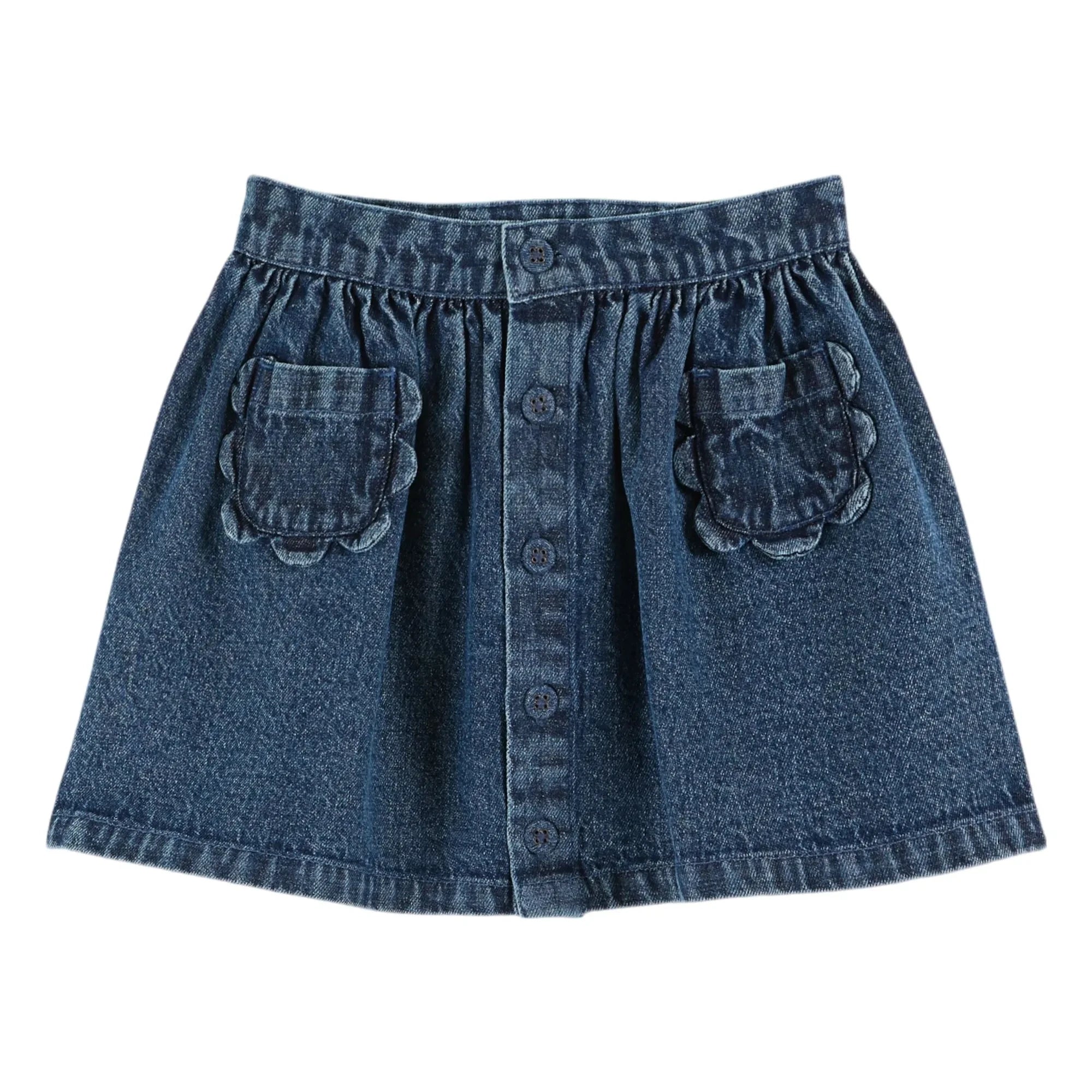 Emile et Ida - Falda vaquera con estampado floral y bolsillos | Azul