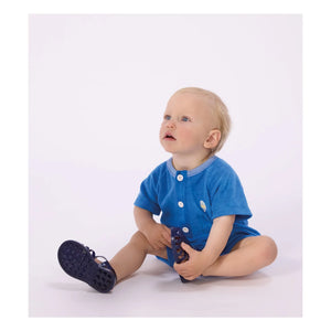 Petit Bateau - Pantalón corto mono de color liso | Azul real
