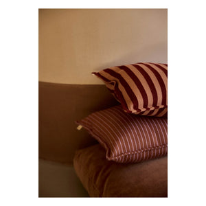 Gabrielle Paris - Funda de almohada de rayas Garance | Rojo