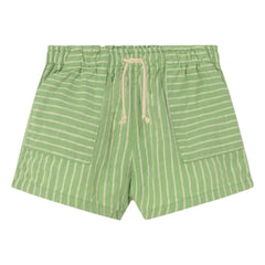 Cozmo - Shorts de sarga a rayas | Verde prado
