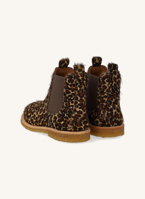 Angulus - Botines Chelsea Pony Leopardo | Marrón