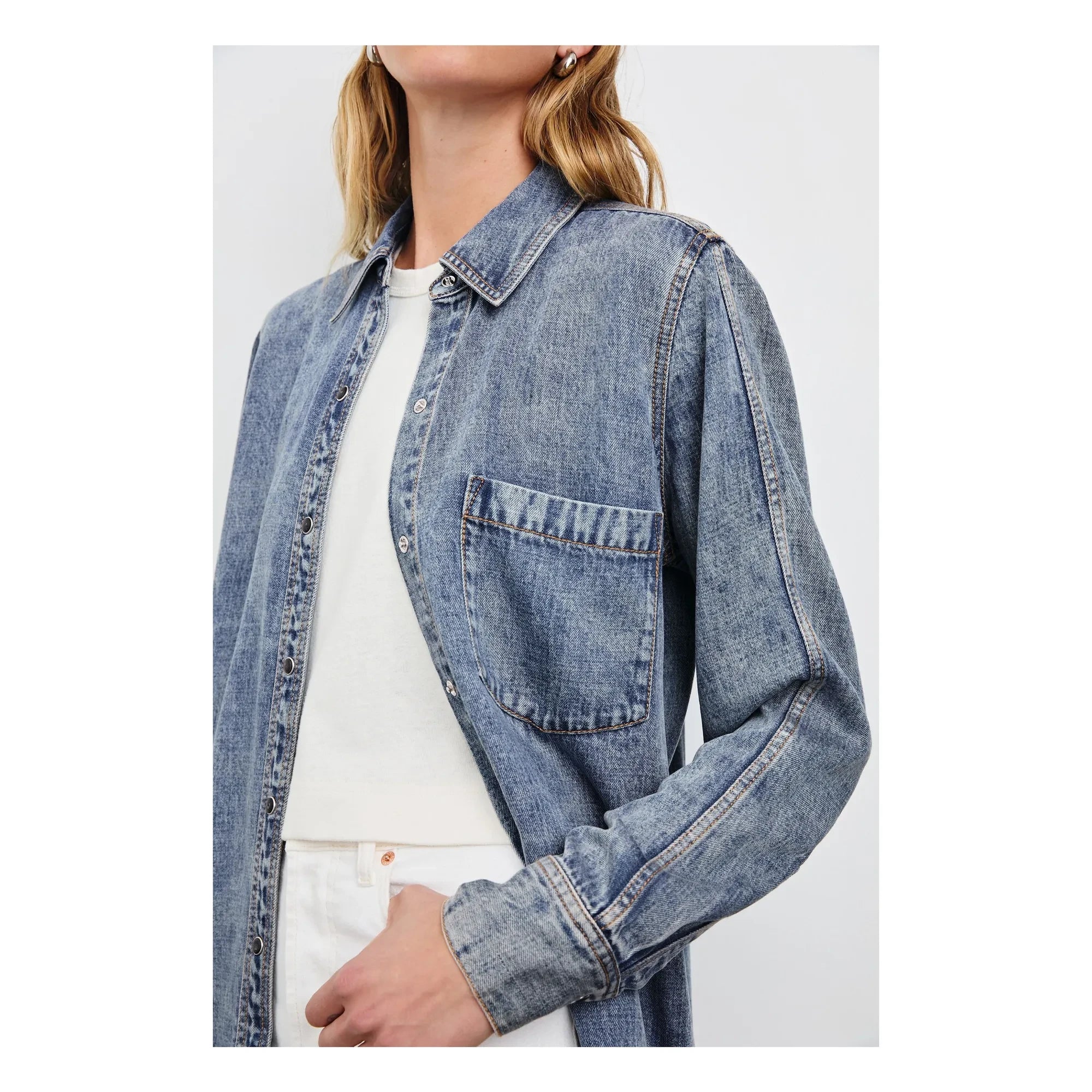 Rails - Camisa Atticus | Azul medio