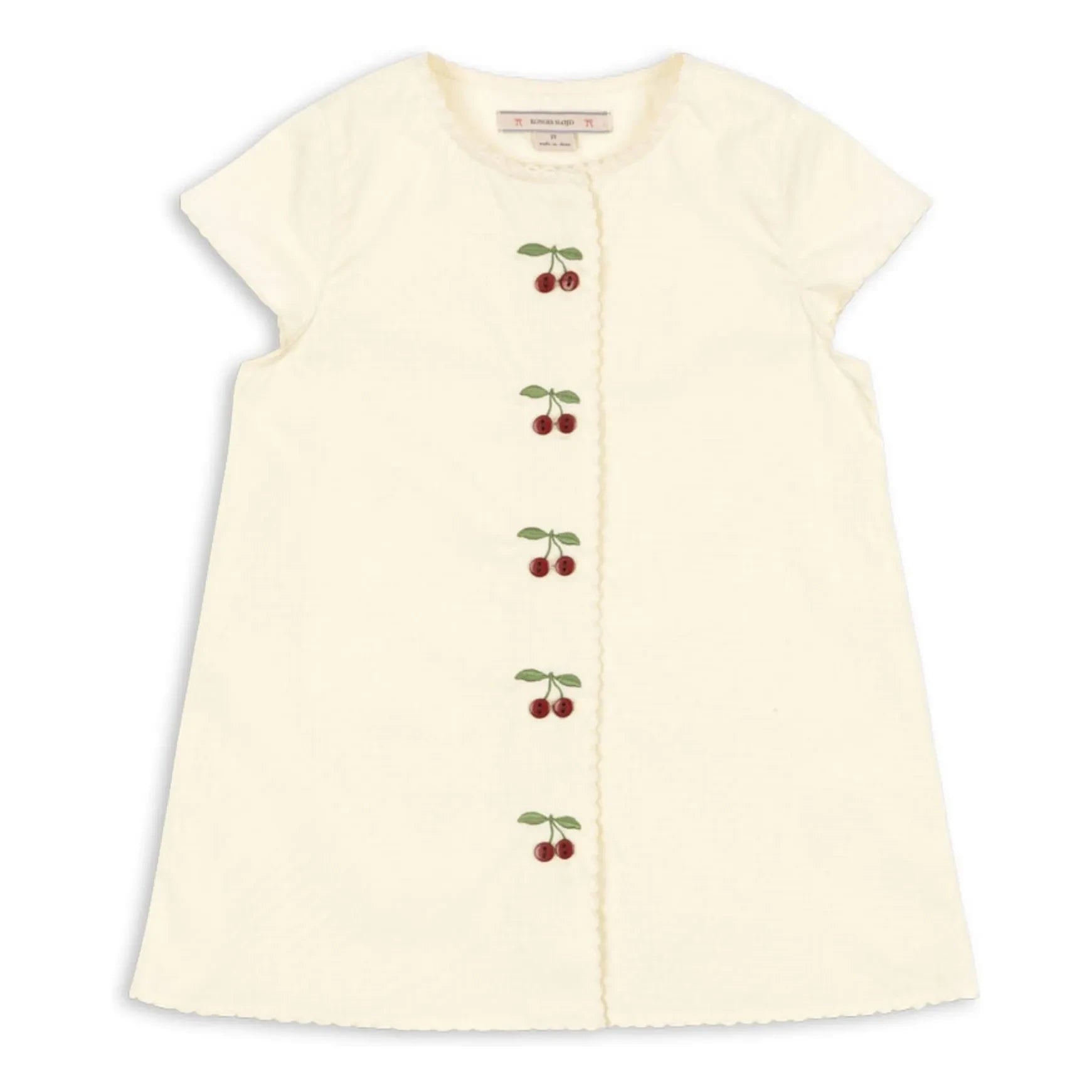 Konges Sløjd - Vestido de algodón orgánico Evia Cerises | Crema