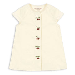 Konges Sløjd - Vestido de algodón orgánico Evia Cerises | Crema