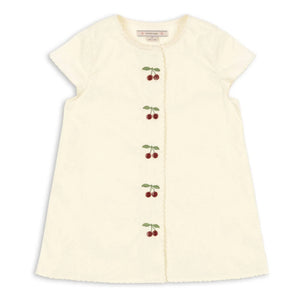 Konges Sløjd - Vestido de algodón orgánico Evia Cerises | Crema