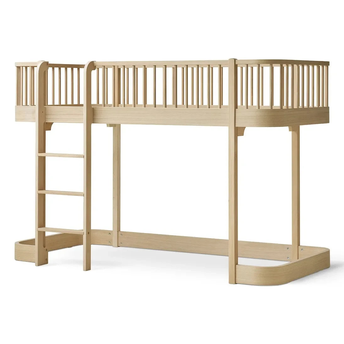 Oliver Furniture - Cama loft baja original, 90x200 cm | Roble