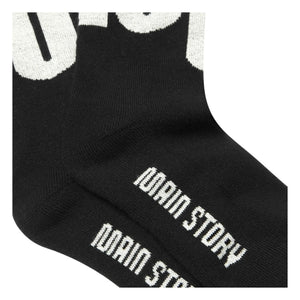 Main Story - Logo çorap | Siyah