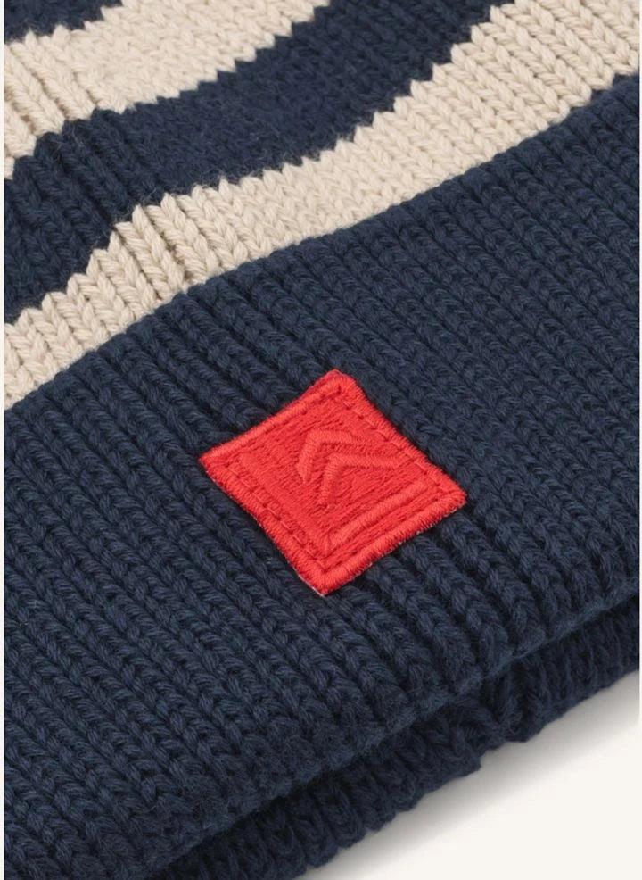 Liewood - Gorra de rayas de algodón orgánico Ezra | Azul Marino