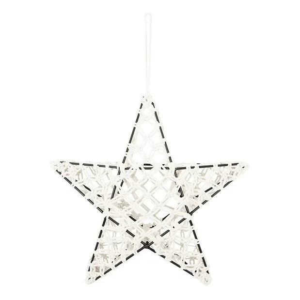 Número 74 - Lámpara estrella de macramé | Natural S000