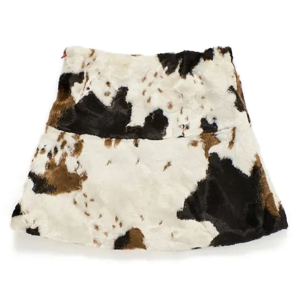 Maison Mangostan - Abrigo de piel y falda | Beige