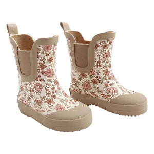 Quincy Mae - Botas de agua florales | Marfil