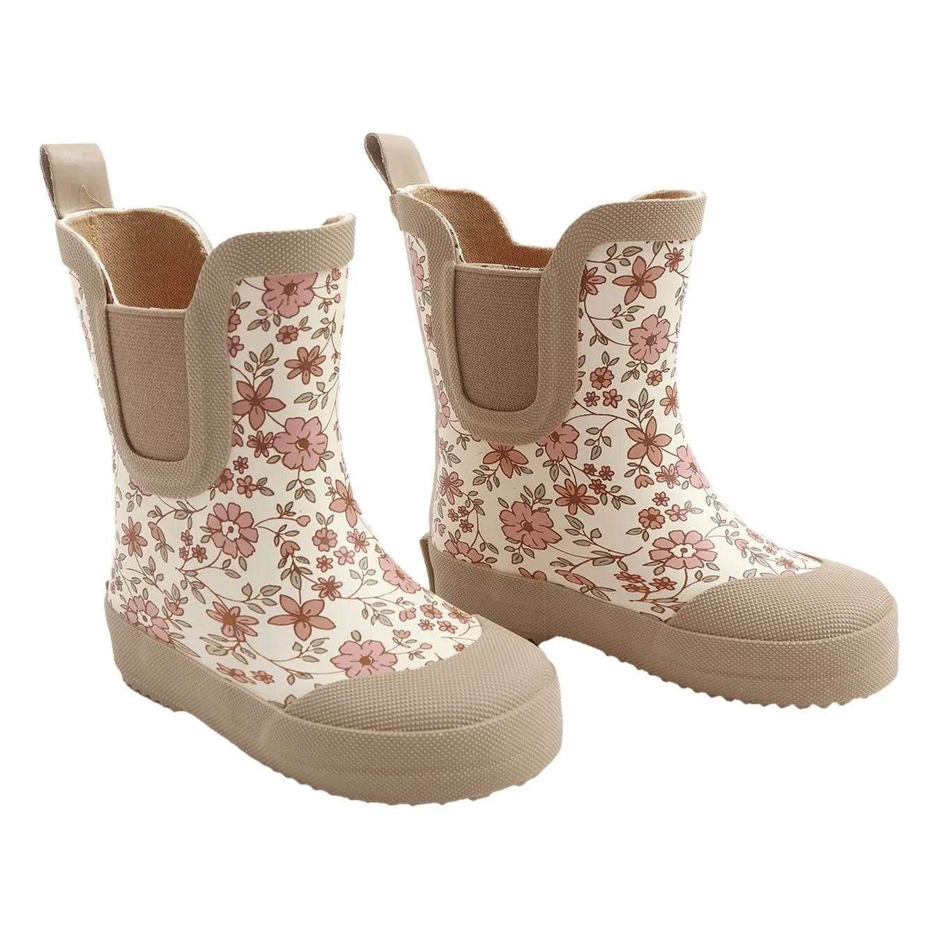 Quincy Mae - Botas de agua florales | Marfil