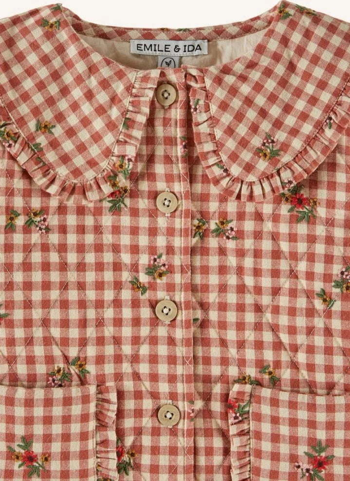 Emile et Ida - Chaqueta acolchada Vichy | Rojo