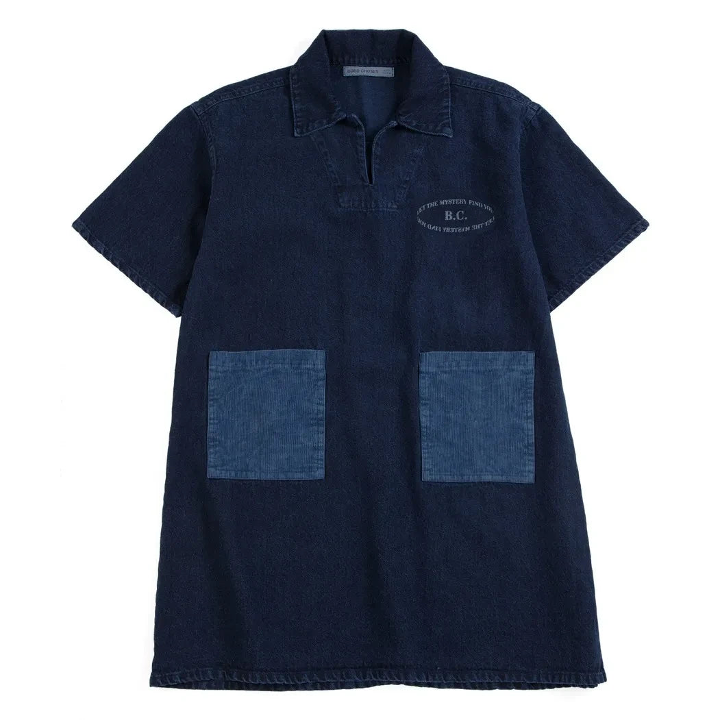 Bobo Choses - Vestido de algodón reciclado B.C. Denim | Azul oscuro