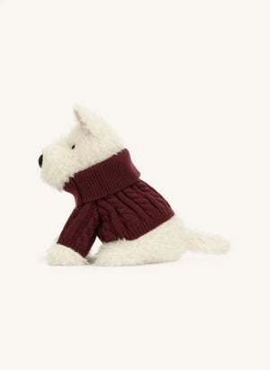Jellycat - Munro Scottie Perro "Suéter de Invierno" de Peluche