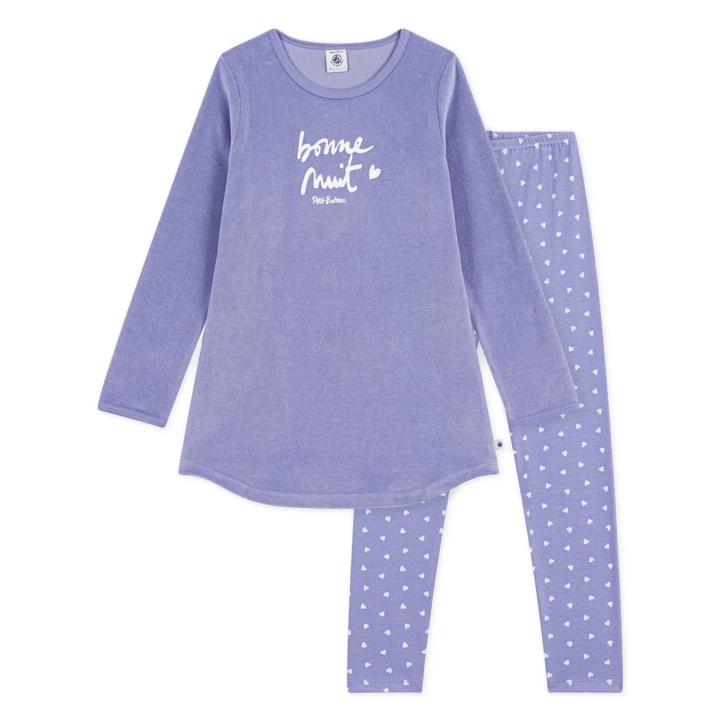 Petit Bateau - Pijama de dormir Bonne Nuit de algodón orgánico | Lavanda