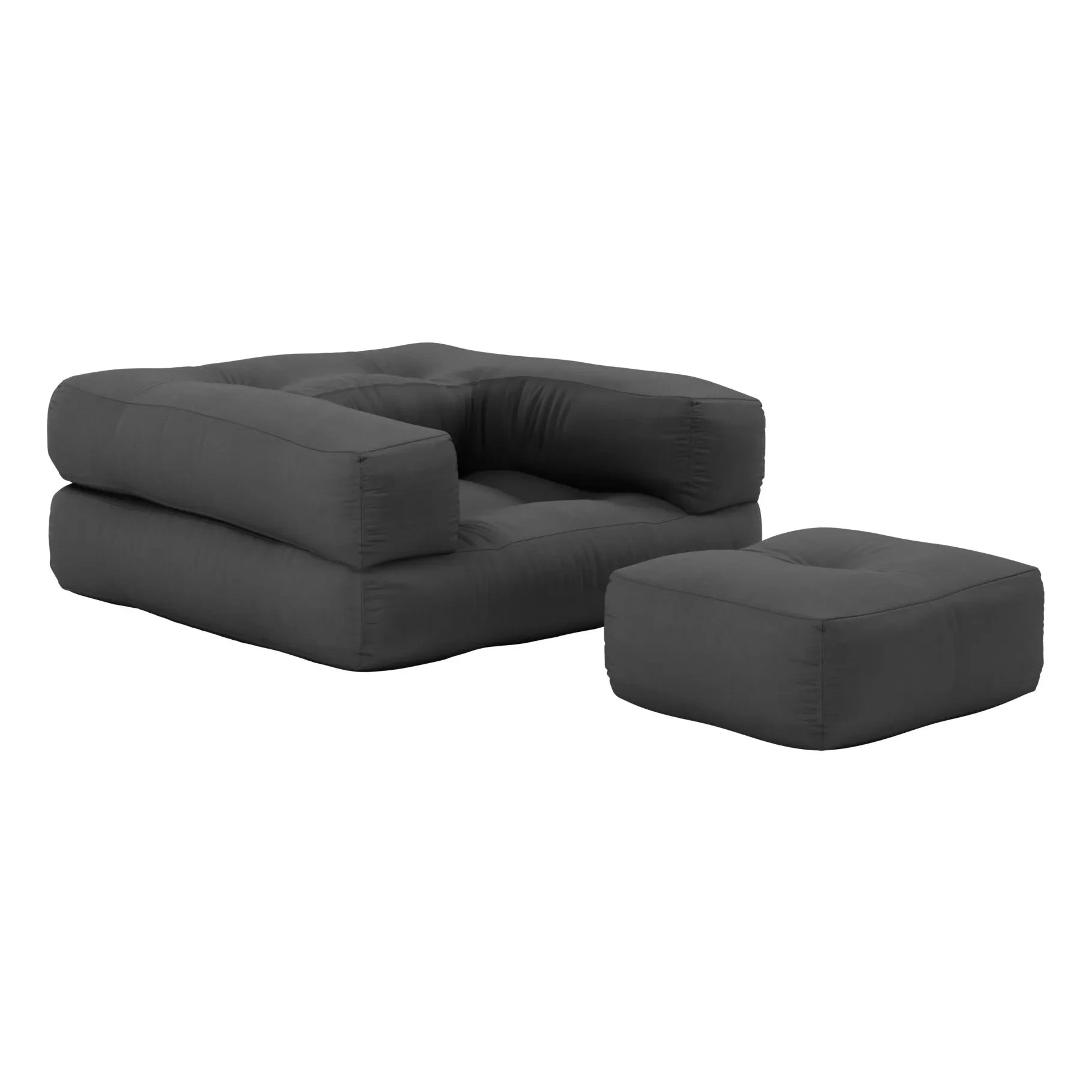 Karup Design - Puf cúbico para niños | Gris oscuro