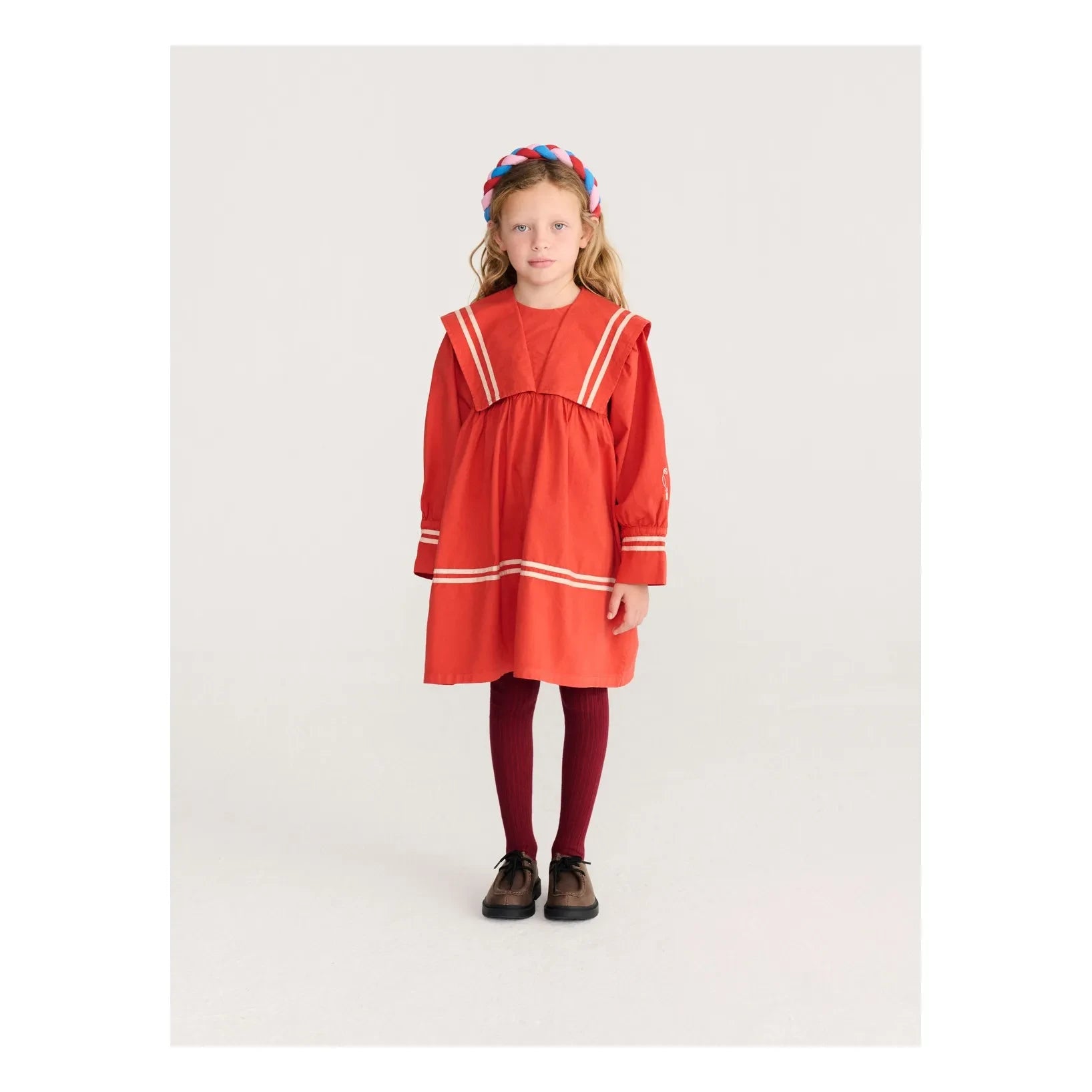 Bobo Choses - Vestido marinero de algodón orgánico | Rojo