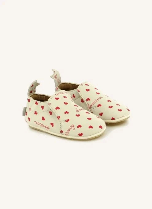 Bonton - Doudou Star Hearts Pantufla | Blanco