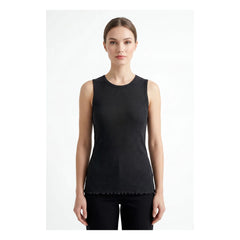Hod - Camiseta sin mangas de lino azul marino | Negro