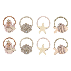 Mimi & Lula - Set de 8 pinzas de pelo mini sirena | Oro