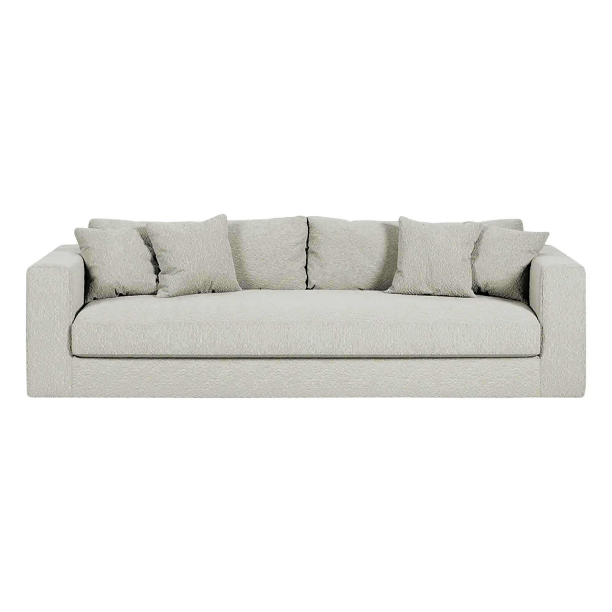 Panac Edition - Sofá buclé de 3 plazas Bellechasse - 240 cm | Crudo