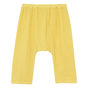 Bonton - Pantalones de Gasa de Algodón Laos | Amarillo