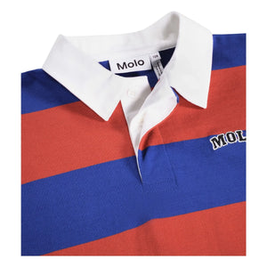 Molo - Relz Çizgili Organik Pamuklu Polo | Mavi