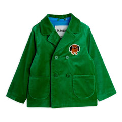 Mini Rodini - Chaqueta de terciopelo Diggie de algodón orgánico | Verde