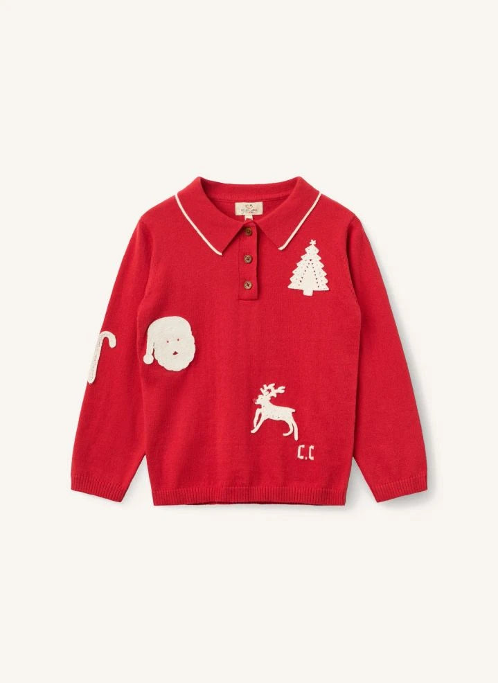 Copenhagen Colors - Polo con parches de punto | Rojo