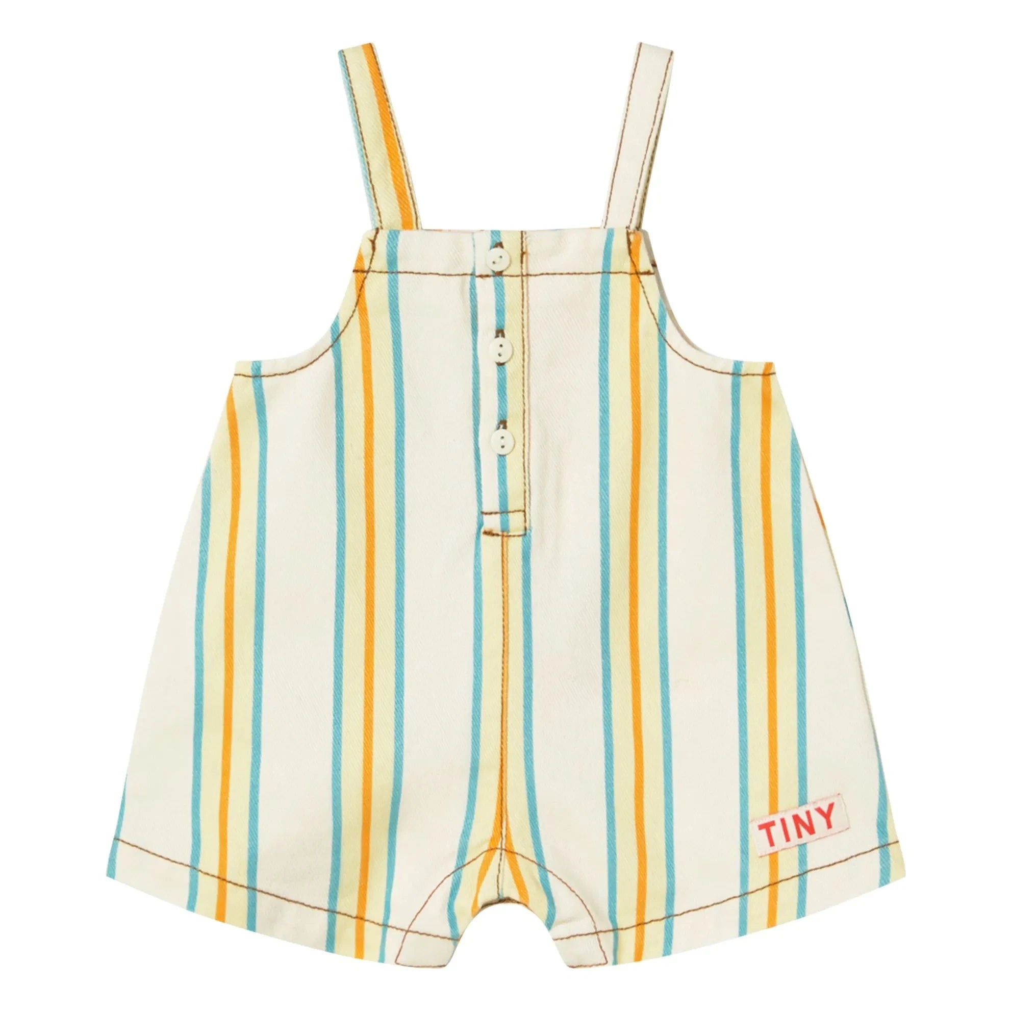 Tinycottons - Mono corto a rayas | Amarillo