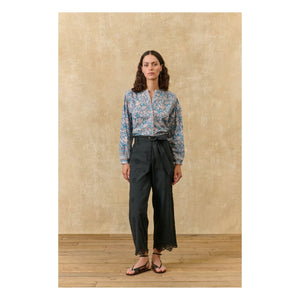 Louise Misha - Blusa Jane de algodón orgánico | Azul