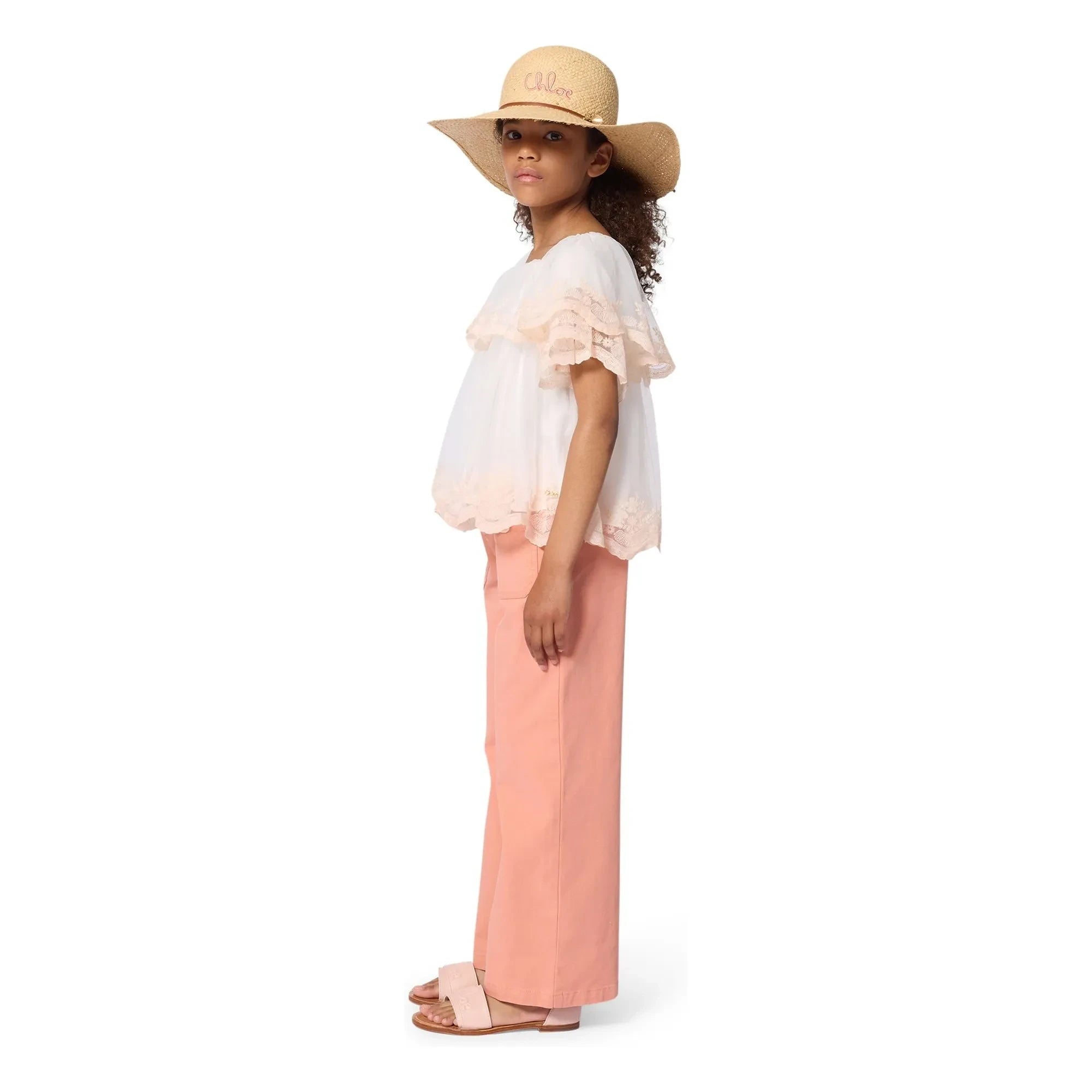 Chloé - Pantalones de lino y algodón orgánico | Coral