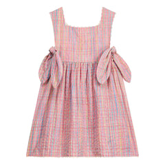 Louise Misha - Vestido de Peto de Cuadros Aloisa | Rosa