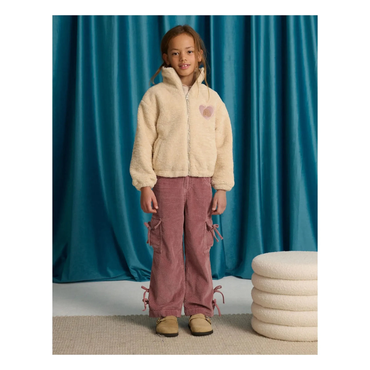 Gingersnaps - Pantalón cargo Paulina Kadife | Rosa