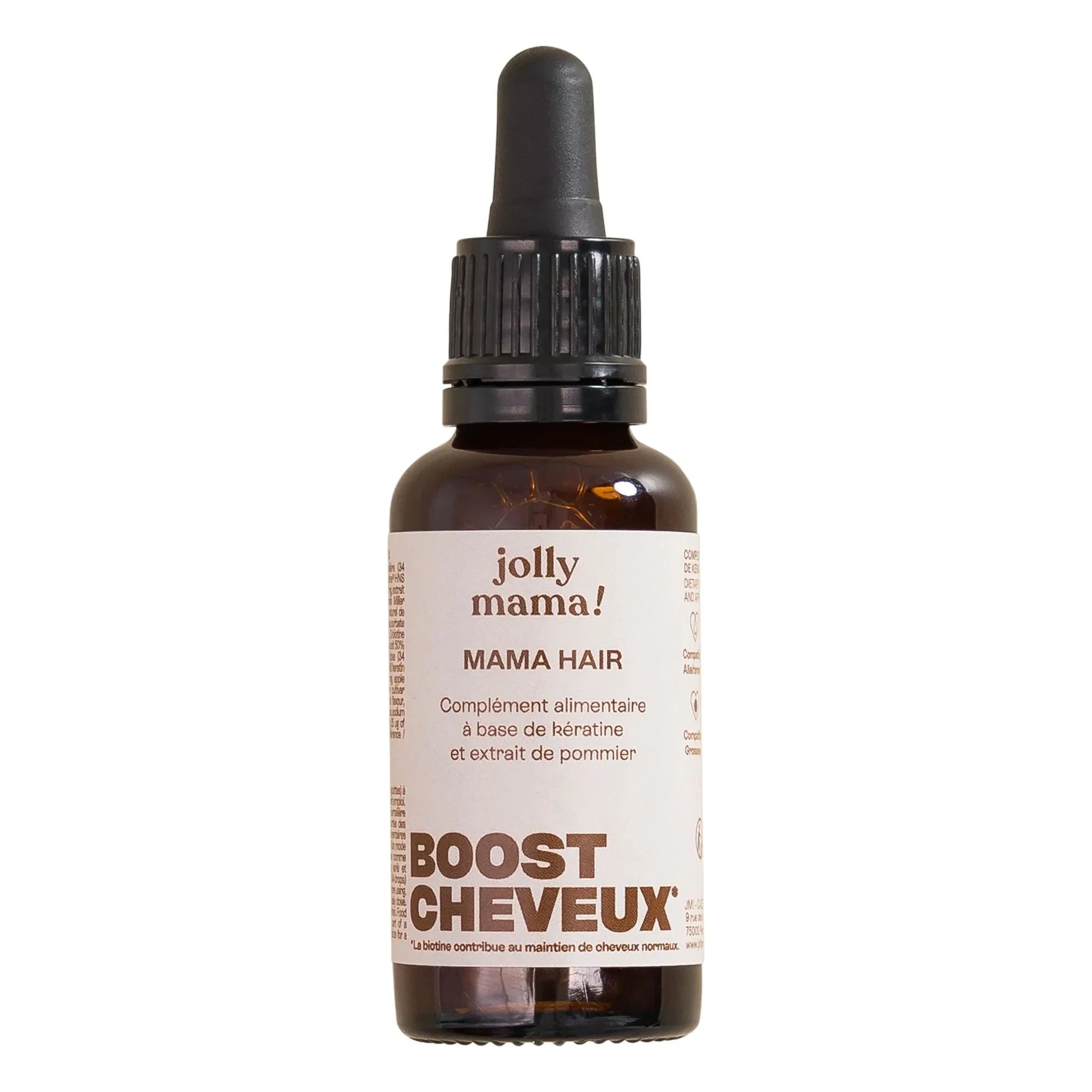 Jolly Mama - Mama Hair Suplemento nutritivo fortificante para el cabello - tratamiento de 15 días