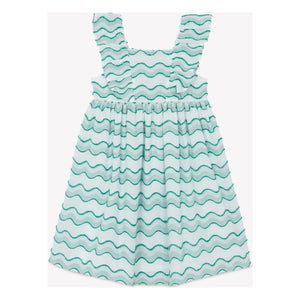 Tartine et Chocolat - Vestido con estampado de olas | Verde