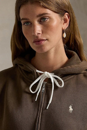 Sudadera con capucha y cremallera de algodón para mujer Polo Ralph Lauren