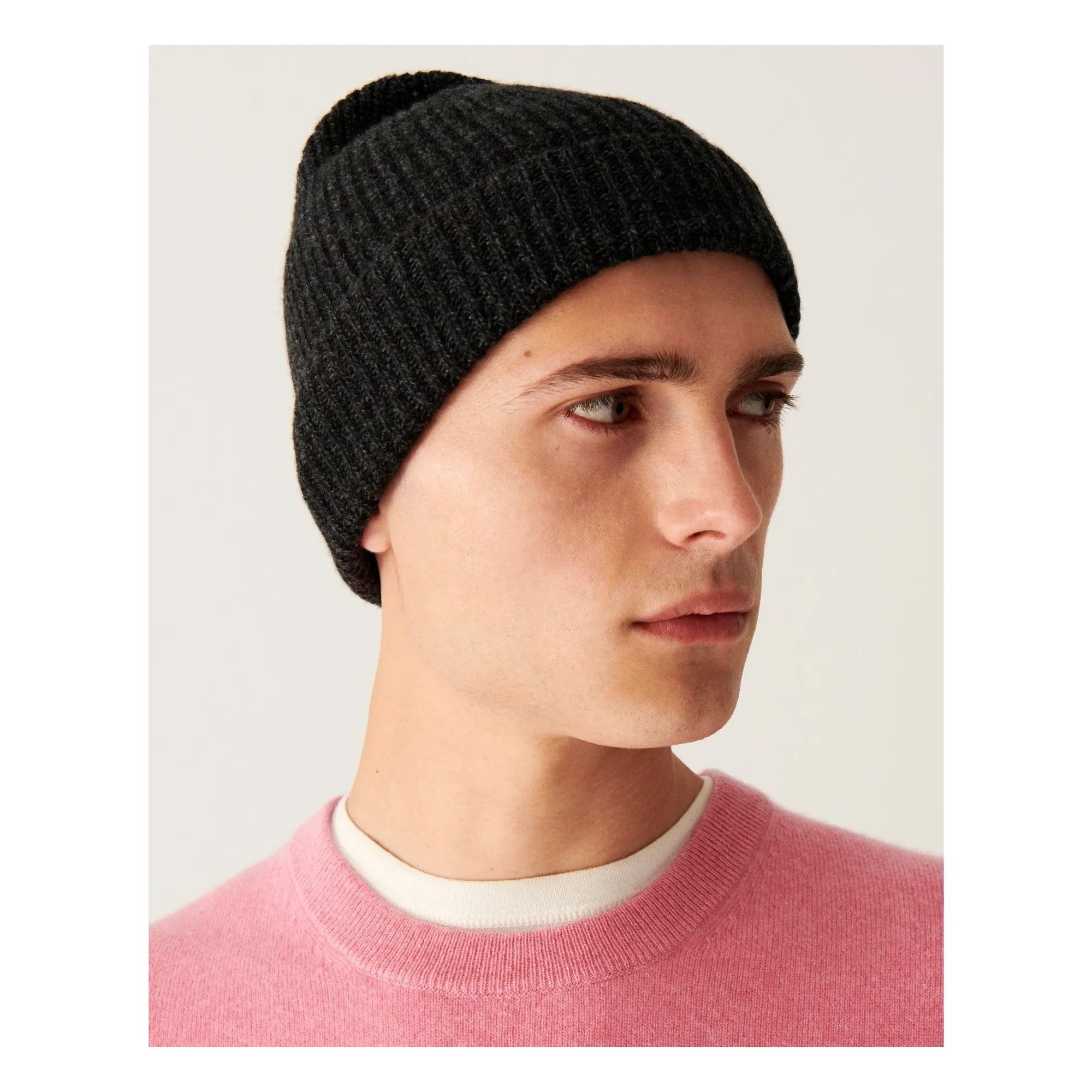 Bompard - Gorro de canalé de cachemira | Negro