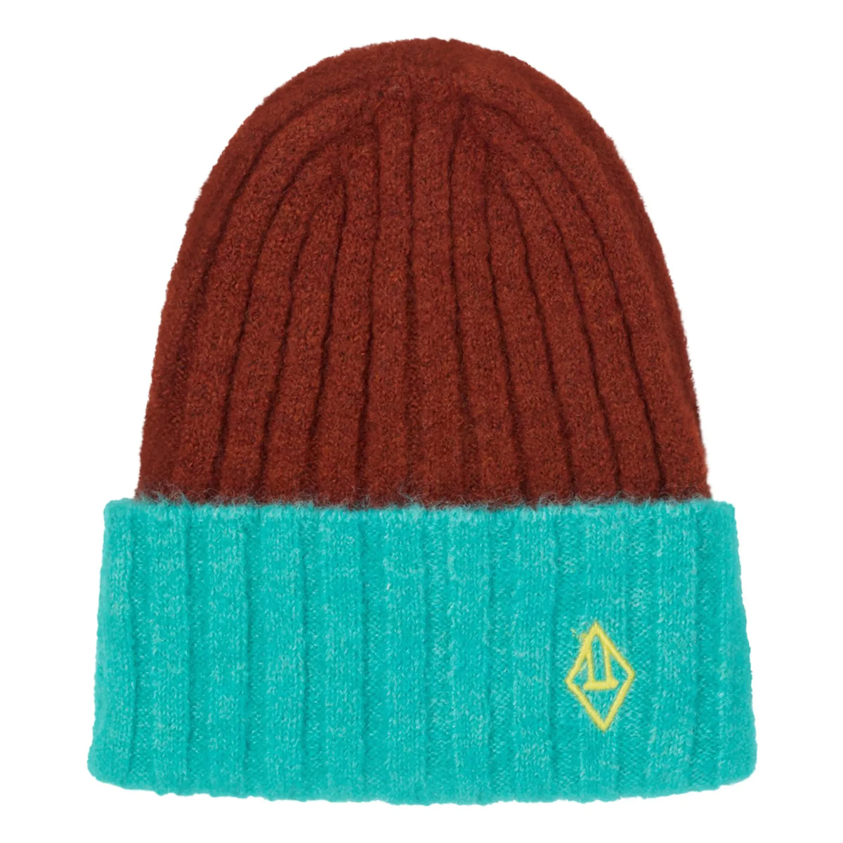 The Animals Observatory - Gorro Pony bicolor con logo | Chocolate