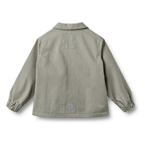 Wheat - Bofo Chaqueta de algodón orgánico a rayas | Gris
