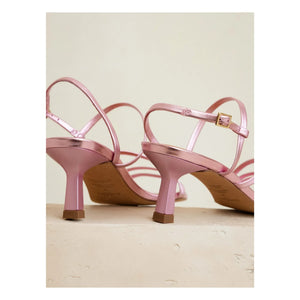 Bobbies - Sandalias de piel laminada Alix | Rosa