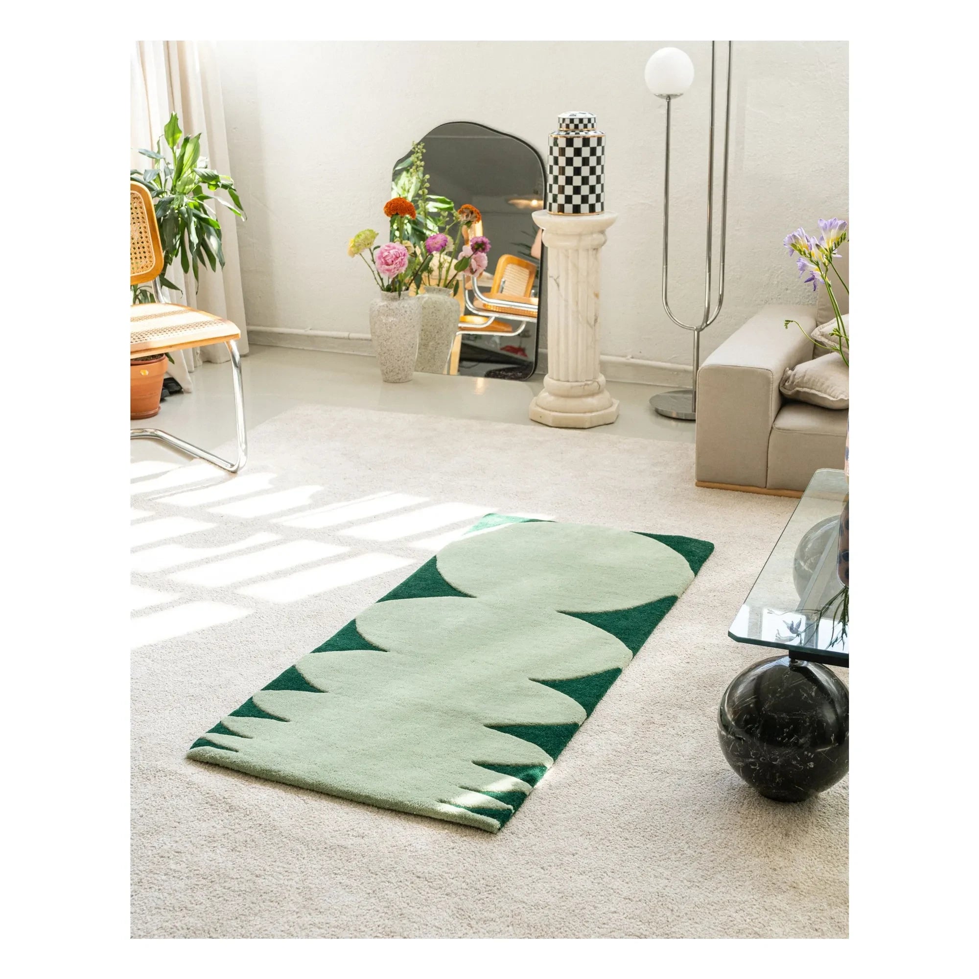 Tarta Gelatina - Alfombra de lana saltarina | Verde