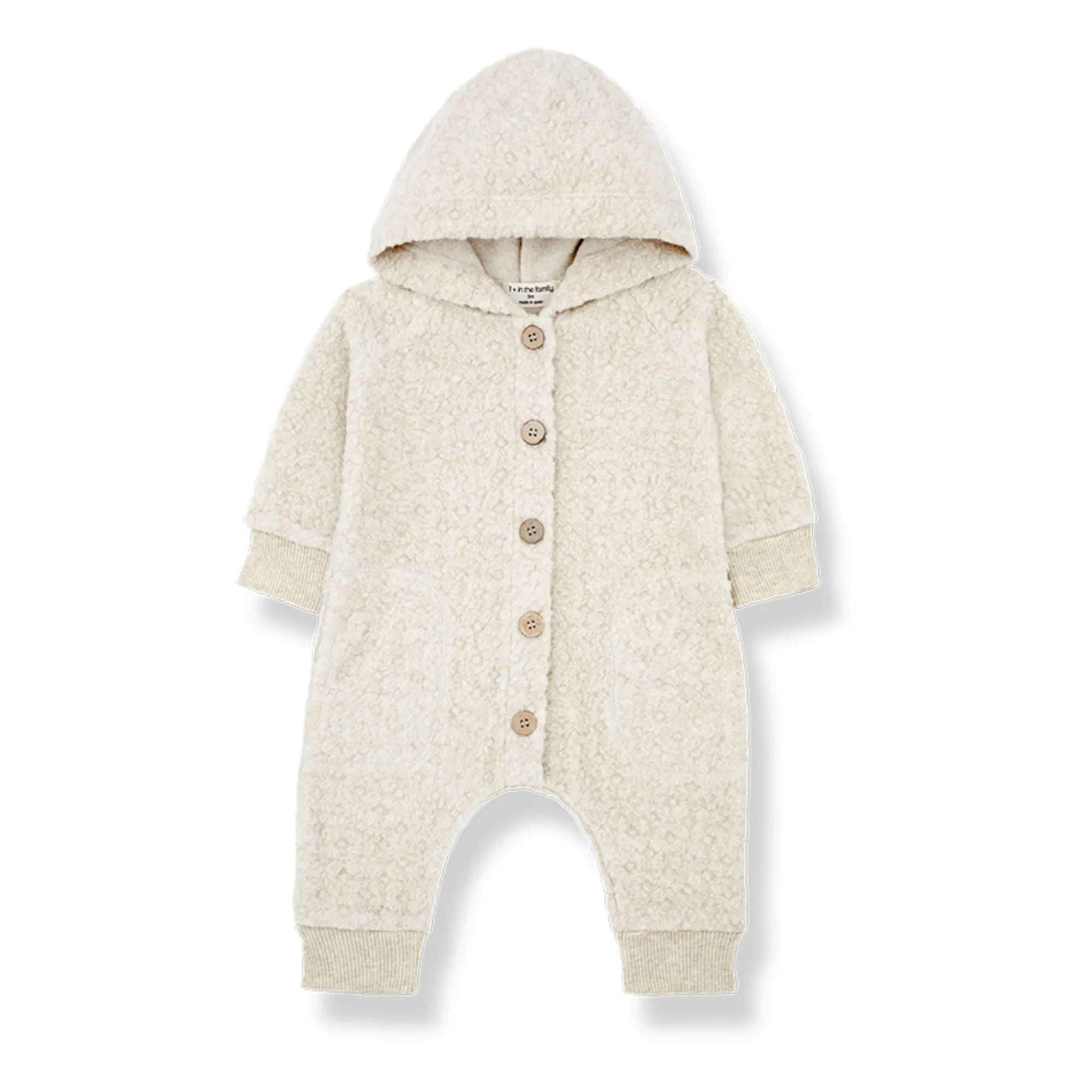 1+ en la familia - Mono con capucha Victor | Blanco roto