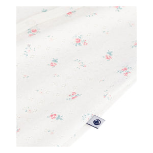 Petit Bateau - Pijama mono perforado con estampado floral | Blanco