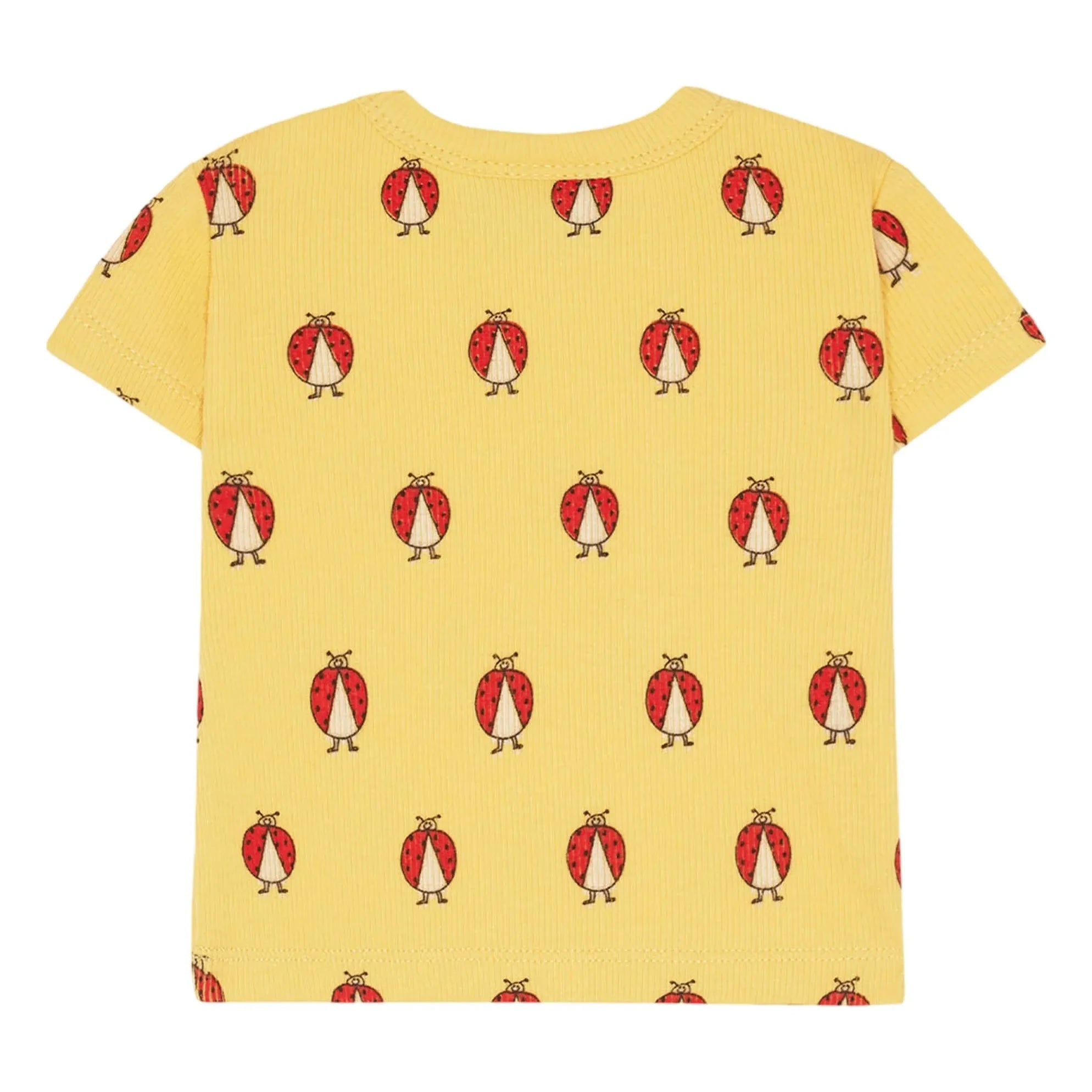 The Campamento - Camiseta Bebé de Algodón Orgánico Coccinelles | Amarillo
