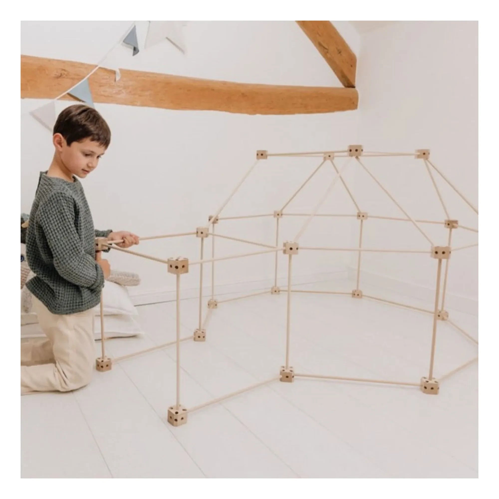 Canoa - Set de construcción de cabañas - Paquete Ardilla - 72 piezas
