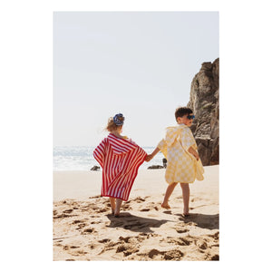 Jera Mini - Poncho de toalla a cuadros vichy | Amarillo pálido