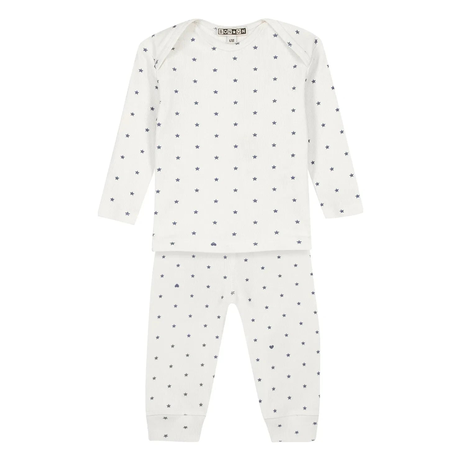 Bonton - Pijama Patino Estampado de Estrellas | Azul